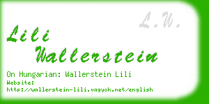 lili wallerstein business card
